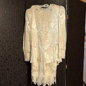 Jessica Miclintock Bridal sequined blouse and skirt set